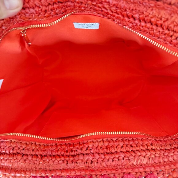 NWT Raffia Bow Tote Bag - kate spade new york x Target Red - Picture 9 of 9